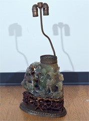 Rare  Carved  Florite  Lamp