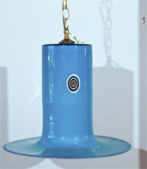 Blue Murano Glass Top Hat Chandelier