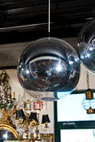 Pair of Mirrored Light Globes in the style of Tom Dixon