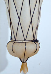Opaque White Murano Glass Chandelier