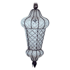 Murano Large Lantern with Twisted Wire Frame
