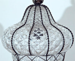 Murano Large Lantern with Twisted Wire Frame