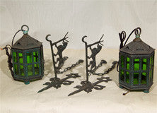 Set  Of 4  Arts  And  Crafts  Lanterns