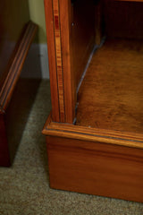 English Yew Wood Low Bookcase