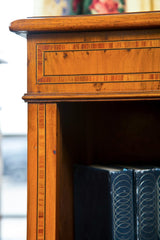 English Yew Wood Low Bookcase