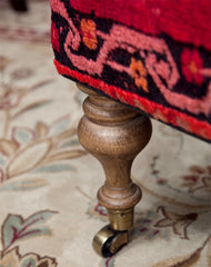 Bench with Antique Oriental Carpet Cover