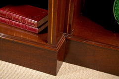 English Triple Mahogany Seven Foot by Seven Foot Bookcase
