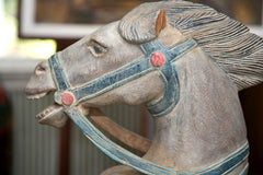 Statue of Carved Wood Standing Horse