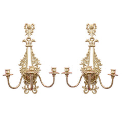 Pair  Of  Brass  Unwired  Sconces