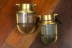 Pair Of Brass Ship's Passage Lamps