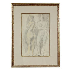 Signed Pencil Drawing by Raphael Soyer