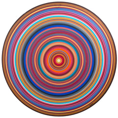 Outsider Concentric Mandala Painting By Holland Reisner