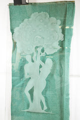 Figural Etched Glass Panel "Adam and Eve"