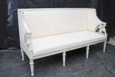 Gustavian Upholstered Back Settee